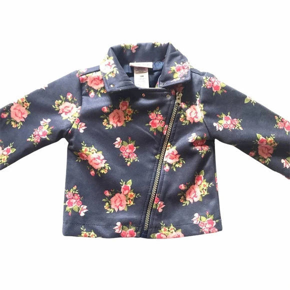 Little Lass Full Zip Floral Jacket 18 Months - Picture 7 of 7